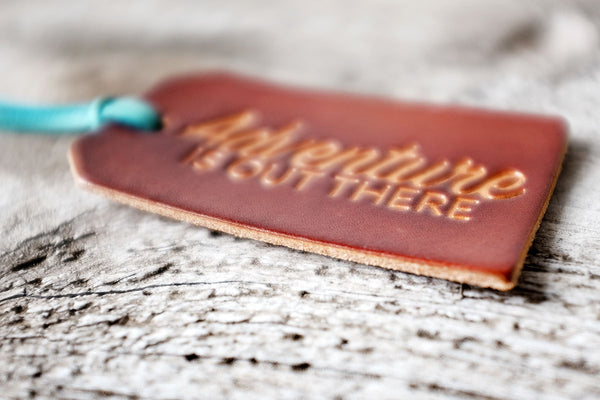 Adventure is Out There Leather Luggage Tag