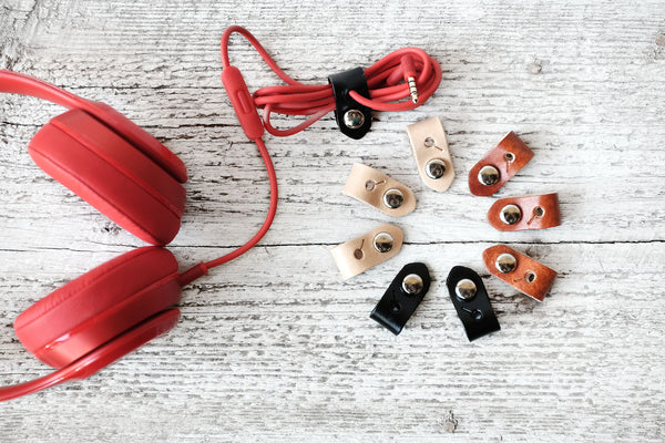 Leather Travel Cord Organizers