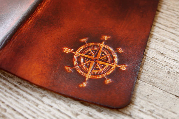 Compass Leather Passport Cover - Exsect Inc. - 1